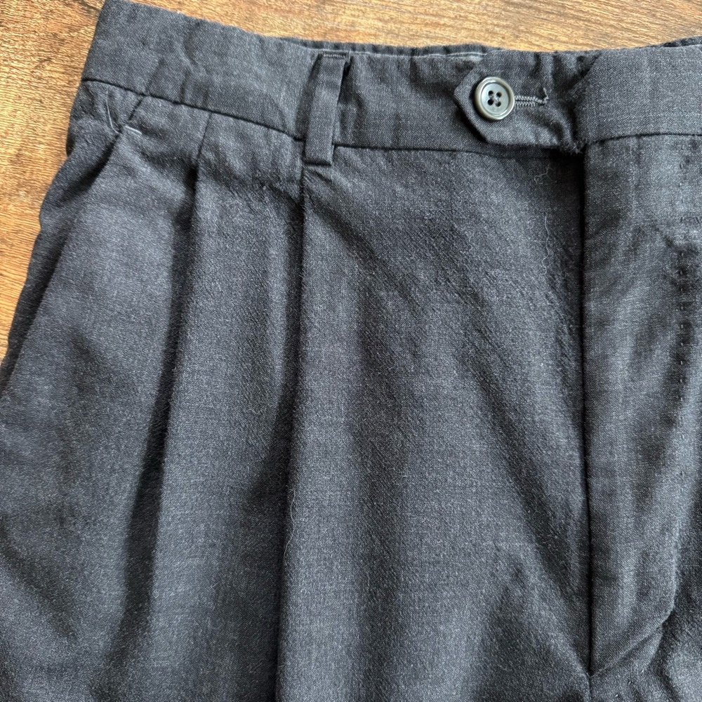 Vintage Black Wool Lined Pleated Trousers Made in Italy ~ Size 29 x 30.5 - Picture 7 of 8